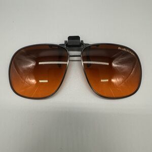 Vintage BlueBlocker Aviator Clip-on Sunglasses High Resolution Black Metal Frame